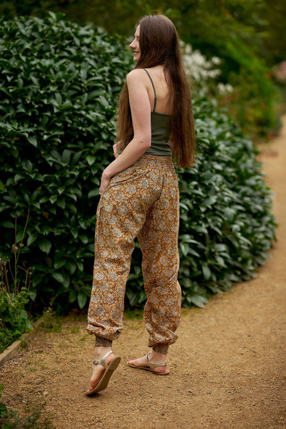 trousers/pants, side pockets, handmade prints, casual, meditation, holiday, harem pants, boho, handmade, ethical fashion, spring/summer